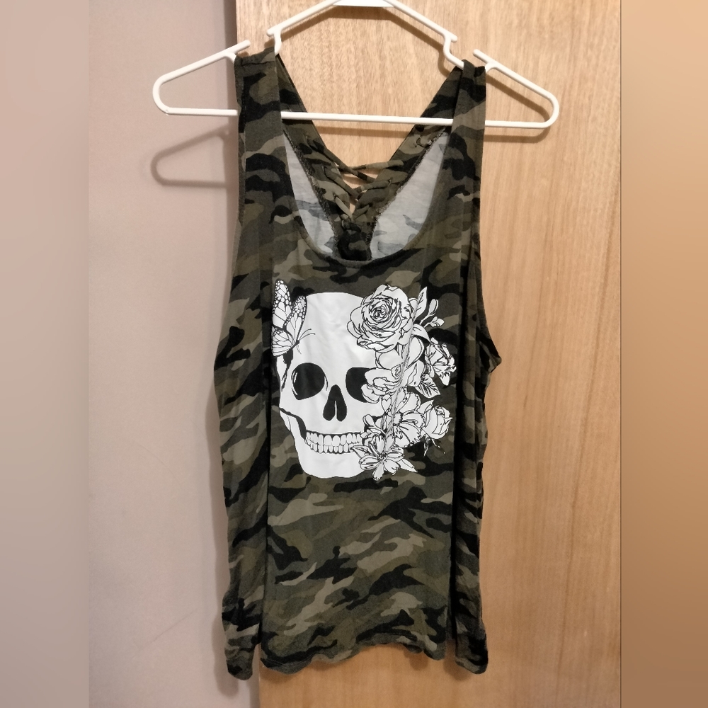 SUGAR SKULL TANK TOP/BLOUSE